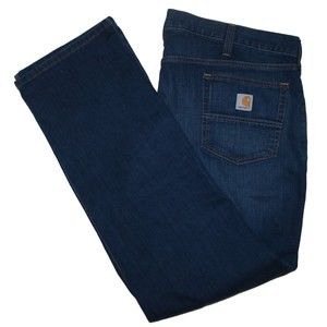 Carhartt Jeans Mens Relaxed Fit Straight Rugged Flex Dark Wash Denim 42x32 New